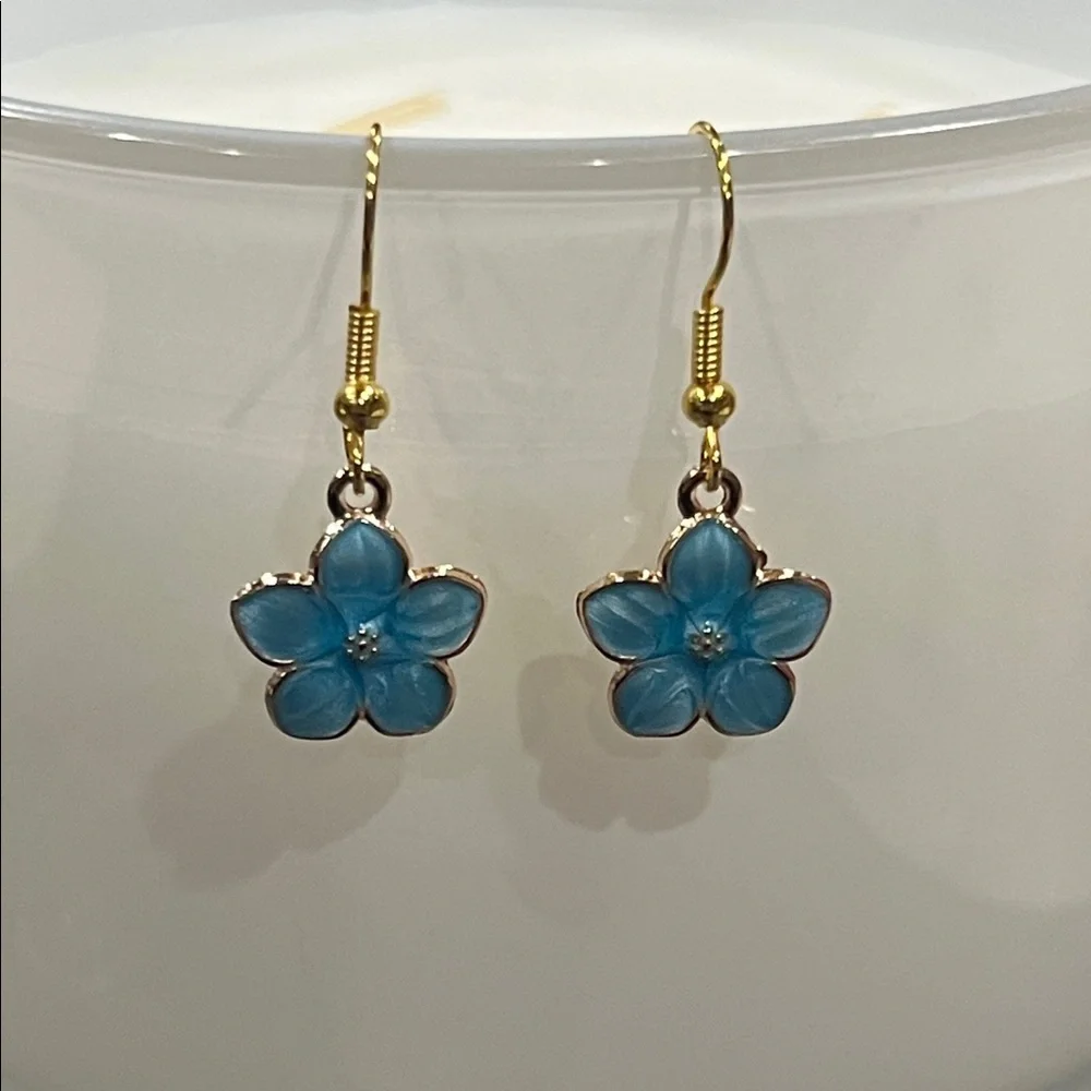 Blue Flower Earrings
